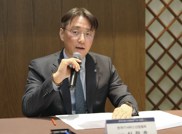[서울=뉴시스] 신장호 한국IT서비스산업협회(ITSA) 신임 협회장은 29일 서울 서초구 엘타워에서 첫 기자간담회를 열었다. (사진=한국IT서비스산업협회 제공) *재판매 및 DB 금지