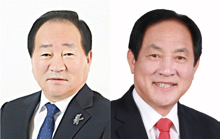 [평창=뉴시스] 왼쪽부터 한왕기, 심재국 평창군수 후보. (사진=뉴시스 DB). photo@newsis.com *재판매 및 DB 금지