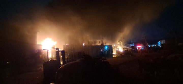 진접읍 공장 화재 현장. (사진=경기북부소방재난본부 제공) photo@newsis.com *재판매 및 DB 금지