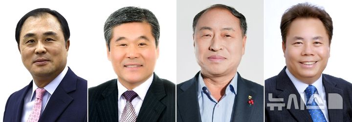 [임실=뉴시스] 젠9회 전국동시지방선거 임실군수선거에 출마하는 (가나다순 왼쪽부터) 조국혁신당 김왕중 예비후보, 무소속 정인준 예비후보, 민주당 한득수 예비후보, 무소속 한병락 예비후보. *재판매 및 DB 금지