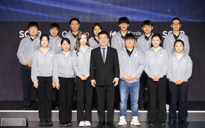 [서울=뉴시스] 2026년 한국 당구 국가대표팀. (사진=대한당구연맹 제공) *재판매 및 DB 금지