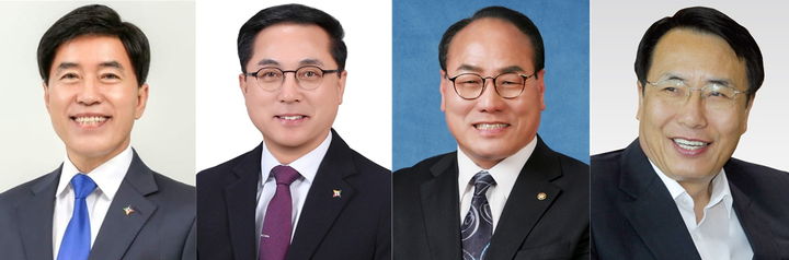 [대전=뉴시스] (왼쪽부터) 6·3지방선거 대전 동구청장 선거에 출마한 더불어민주당 황인호, 국민의힘 박희조, 조국혁신당 윤종명, 무소속 한현택 후보. (사진= 중앙선거관리위원회 제공) *재판매 및 DB 금지