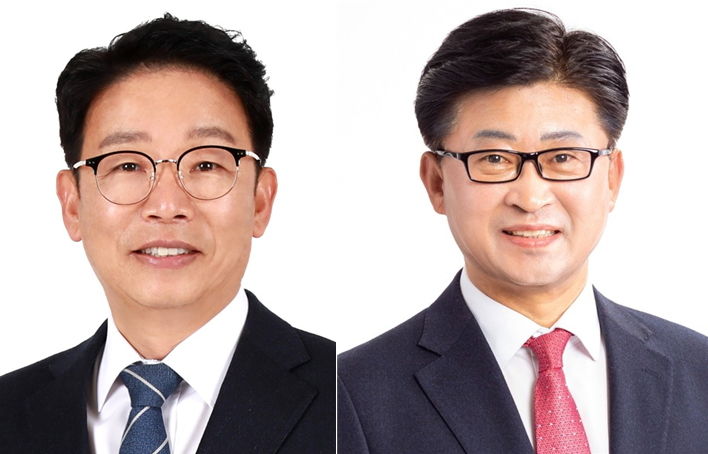 [대전=뉴시스] (왼쪽부터) 6·3지방선거 대전 대덕구청장 선거에 출마한 더불어민주당 김찬술, 국민의힘 최충규 후보. (사진= 중앙선거관리위원회 제공) *재판매 및 DB 금지