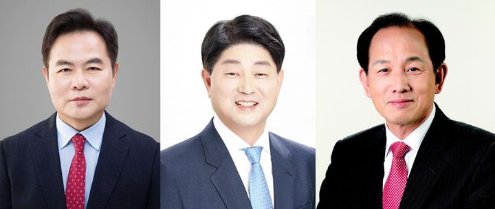 [문경=뉴시스] 왼쪽부터 김학홍(국민의힘)·이윤희(민주당)·신현국(무소속) 문경시장 후보. 2026.04.30. photo@newsis.com *재판매 및 DB 금지