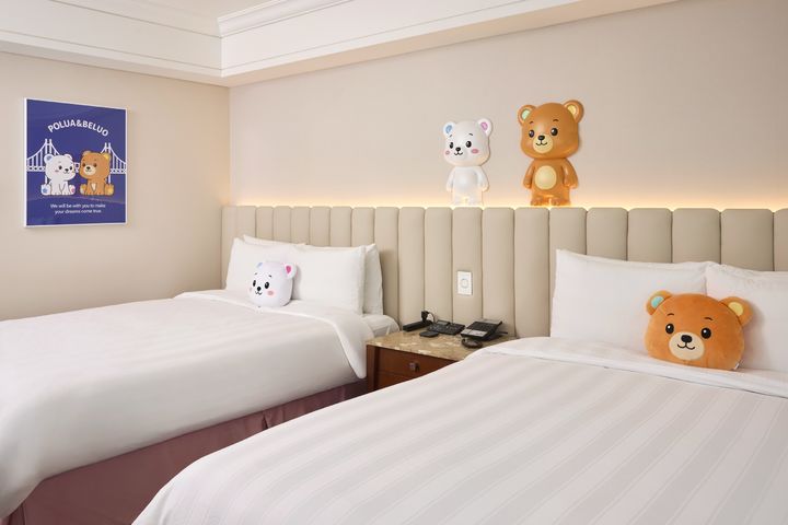 롯데호텔 부산, 폴루아&벨루오 캐릭터 룸. (사진=롯데호텔앤리조트 제공) *재판매 및 DB 금지
