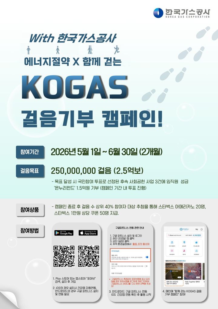 [세종=뉴시스]2026년 걸음기부캠페인 포스터다.(사진=한국가스공사 제공) *재판매 및 DB 금지
