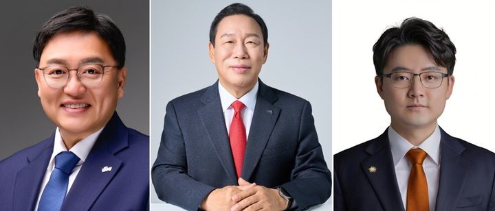 [세종=뉴시스] 송승화 기자 = (왼쪽)더불어민주당 조상호, 국민의힘 최민호, 개혁신당 하헌휘 예비후보. ssong1007@newsis.com *재판매 및 DB 금지