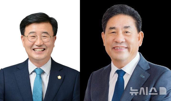 [완주=뉴시스] 무소속 출마를 저울질하고 있는 유의식 완주군의장(왼쪽)과 국영석 전 완주사랑지킴이운동본부장. *재판매 및 DB 금지