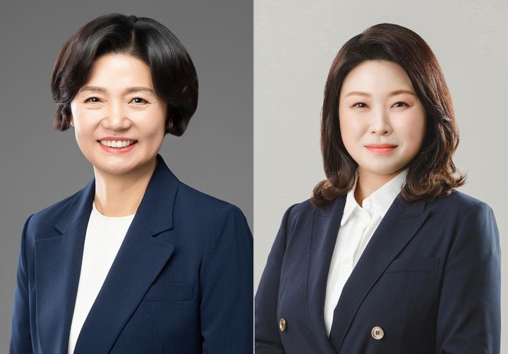 [청주=뉴시스] 더불어민주당 충북도의원 청주15 선거구 조민자(왼쪽) 예비후보와 박진희 예비후보. (사진=중앙선거관리위원회 제공) *재판매 및 DB 금지