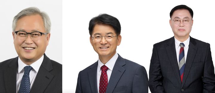 왼쪽부터 민주당 김정중, 국힘 김호열, 무소속 고제철 양양군수 후보.(사진=뉴시스DB) *재판매 및 DB 금지