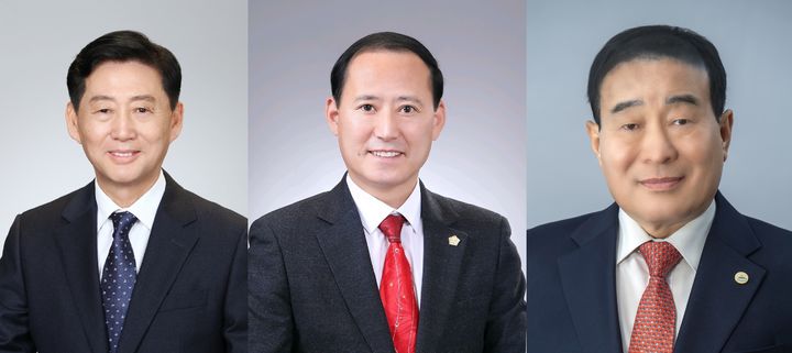 완쪽부터 이정학, 김기하, 김홍수 동해시장 선거 후보.(사진=뉴시스DB) *재판매 및 DB 금지