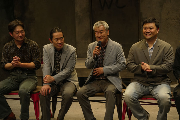 [서울=뉴시스] 연극 '마트로시카' 인터뷰 모습 (사진=호라이즌웍스 제공) 2026.04.30. photo@newsis.com *재판매 및 DB 금지