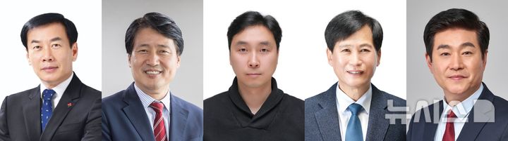 [인천=뉴시스] 인천 서구청장 선거에 출마하는 더불어민주당 구재용 후보(왼쪽부터), 국민의힘 강범석 후보, 무소속 김용섭 후보와 검단구청장 선거에 출마하는 민주당 김진규 후보, 국힘 박세훈 후보. (사진=중앙선거관리위원회 제공) 2026.05.01. photo@newsis.com