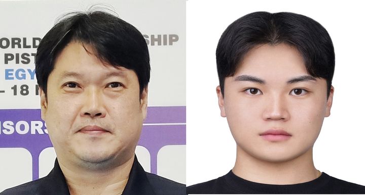 [서산=뉴시스] 2026 아이치·나고야 아시안게임 국가대표로 선발된 충남 서산시청 사격팀 (왼쪽부터) 소승섭, 권협준 선수. (사진=서산시 제공) 2026.05.04. photo@newsis.com *재판매 및 DB 금지