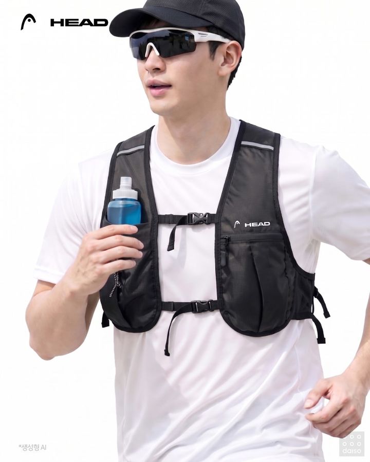[서울=뉴시스] 다이소가 브랜드 헤드(HEAD)와 협업해 러닝 의류와 용품을 새롭게 출시했다. 러닝 베스트(조끼)가 5000원에 출시되는 등 가격 경쟁력을 갖췄다.(사진=다이소 공식 블로그) *재판매 및 DB 금지 *재판매 및 DB 금지