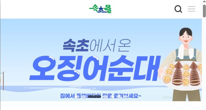 [속초=뉴시스] 속초몰 홈페이지 캡쳐. *재판매 및 DB 금지