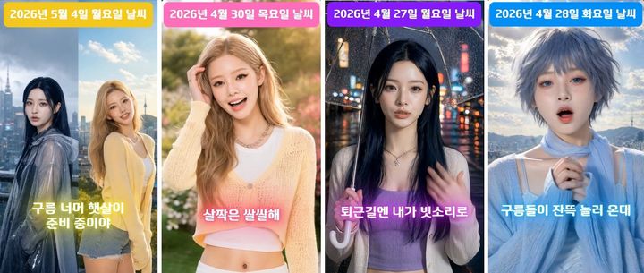 날씨의 아이돌의 '날씨 송' 영상 캡처화면. (사진=케이웨더) *재판매 및 DB 금지