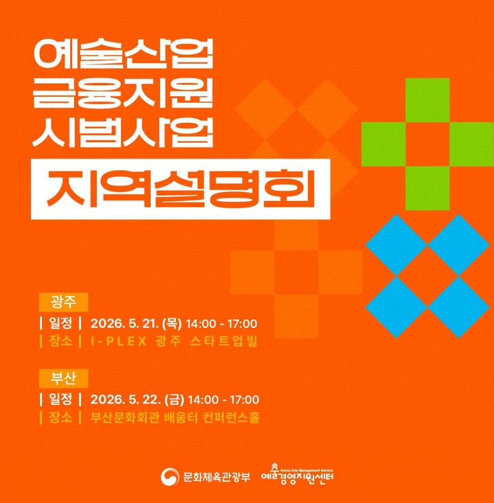 '예술산업 금융지원 시범사업' 지역설명회 포스터. (이미지=예술경영지원센터 제공) *재판매 및 DB 금지