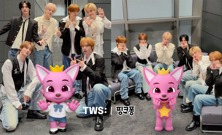 [서울=뉴시스] 더핑크퐁컴퍼니와 TWS의 콜라보 콘텐츠. (사진=더핑크퐁컴퍼니 제공) 2026.05.06. photo@newsis.com *재판매 및 DB 금지