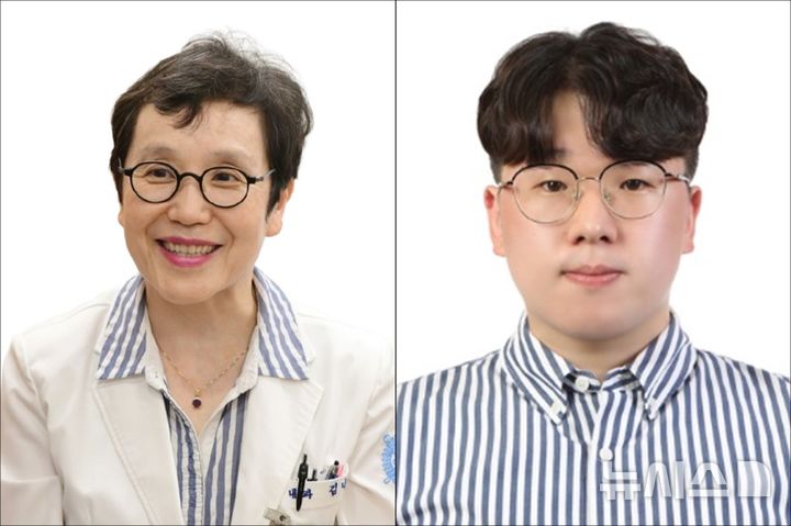 [서울=뉴시스] 김나영 분당서울대병원 소화기내과 교수(왼쪽), 하성찬 서울대 헬스케어융합학과 박사과정생. (사진= 분당서울대병원 제공)