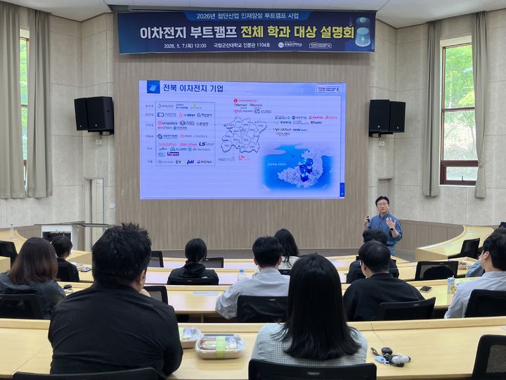 "이차전지 인재 양성"…군산대, 부트캠프 전 학과로 확대