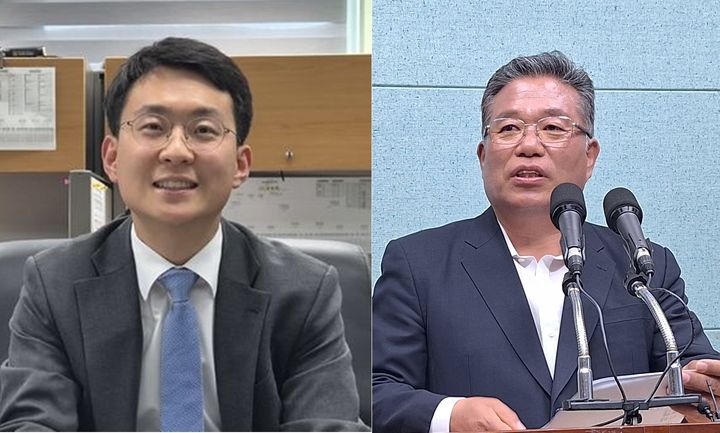 기자회견 나선 박지원 민주당 최고위원(좌)과 김종회 전 의원(사진=뉴시스 DB) *재판매 및 DB 금지