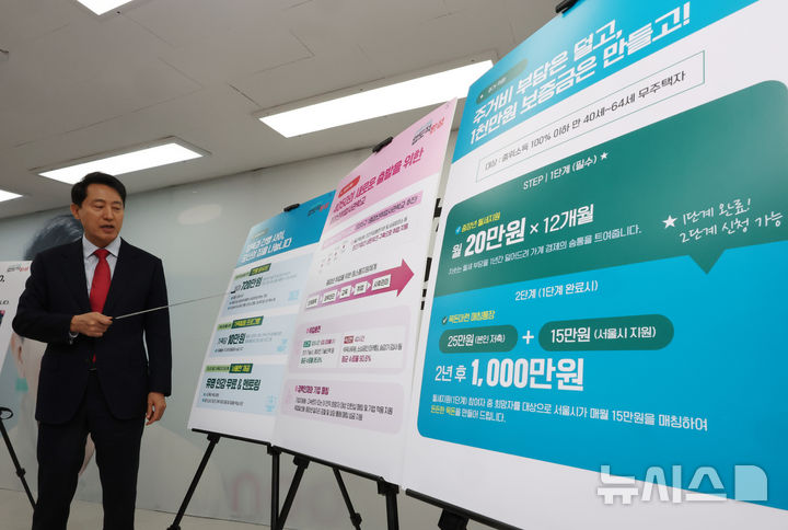 [서울=뉴시스] 배훈식 기자 = 오세훈 국민의힘 서울시장 후보가 9일 오전 서울 종로구 선거 사무실에서 4050 맞춤형 종합지원 공약을 발표하고 있다. 2026.05.09. dahora83@newsis.com