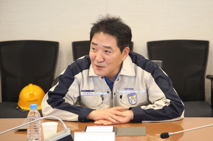 [창원=뉴시스] 장재성 효성중공업 창원공장장(상무)이 지난 8일 창원공장에서 발언하는 모습. (사진=효성중공업) 2026.05.11 photo@newsis.com *재판매 및 DB 금지 *재판매 및 DB 금지
