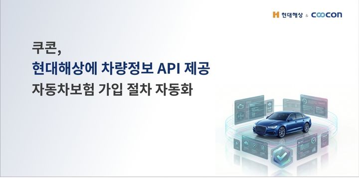 쿠콘, 현대해상 자동차보험 가입 절차에 차량정보 API 적용