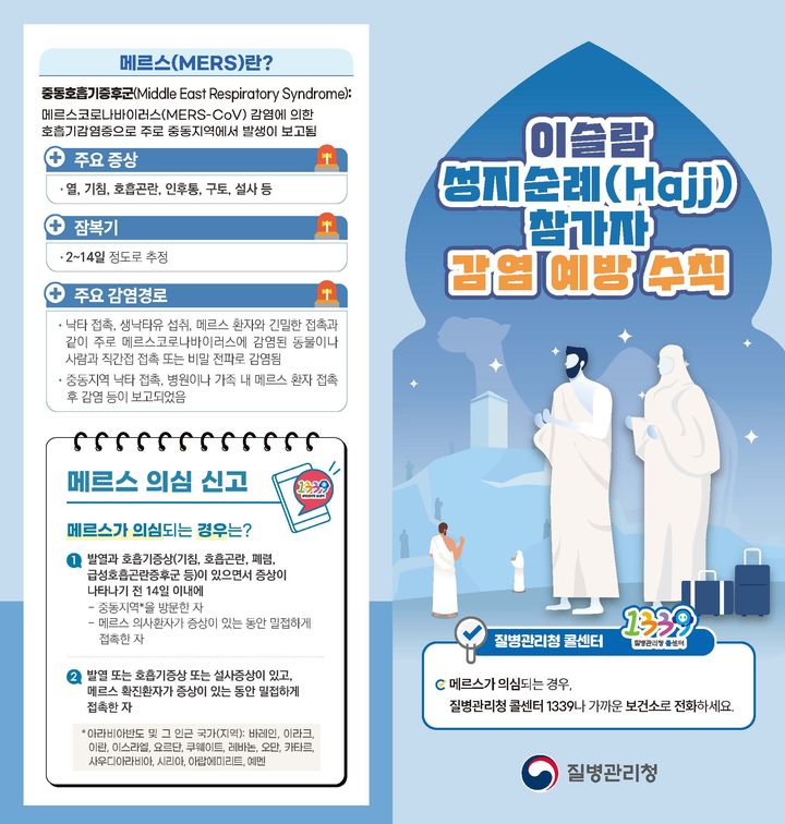[부산=뉴시스] '메르스 바로알기 및 여행자 감염 예방수칙(한국어)' 포스터. (사진=부산시 제공) 2026.05.12. photo@newsis.com *재판매 및 DB 금지