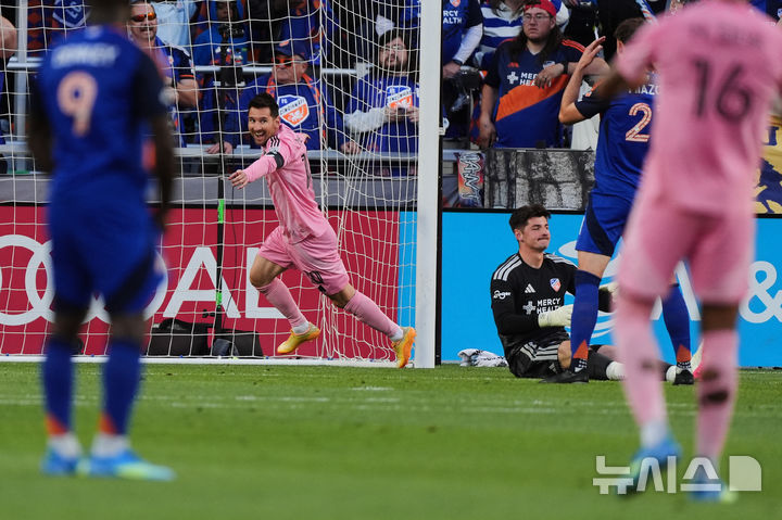 [신시내티=AP/뉴시스] 미국 프로축구 메이저리그사커(MLS) 인터 마이애미의 리오넬 메시. 2026.05.13.