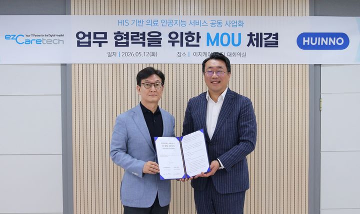 'HIS 기반 의료AI 사업화'…휴이노·이지케어텍 '맞손'