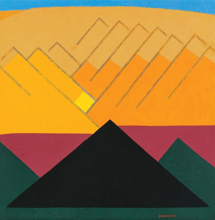 유영국(1916–2002), <Work>, 1978. Oil on canvas, 134 x 134 cm. 시작가 10억원. *재판매 및 DB 금지