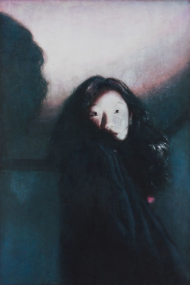 이목하,<Chromakey Blue>, 2022. Oil on cotton, 194 x 130.3 cm. 추정가 1억~1억 5000만 원 *재판매 및 DB 금지