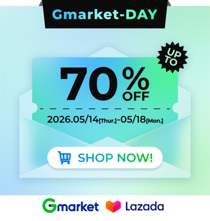 G마켓이 14일부터 5일간 싱가포르와 필리핀에서 해외판 빅스마일데이인 'G마켓데이(Gmarket Day)'를 연다. *재판매 및 DB 금지