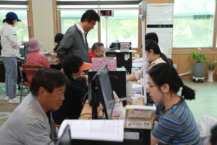 보은군 고유가 피해지원금 신청 창구(사진=보은군 제공) *재판매 및 DB 금지