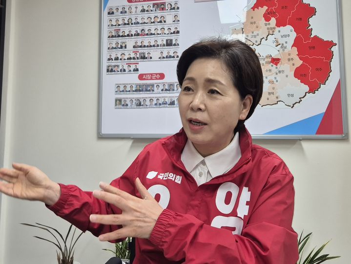 [수원=뉴시스] 이병희 기자 = 양향자 국민의힘 경기도지사 후보가 뉴시스와 인터뷰를 하고 있다. 2026.05.15. iambh@newsis.com *재판매 및 DB 금지
