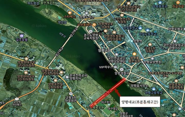 공사기간 우회도로 안내. (사진=양평군 제공) photo@newsis.com *재판매 및 DB 금지