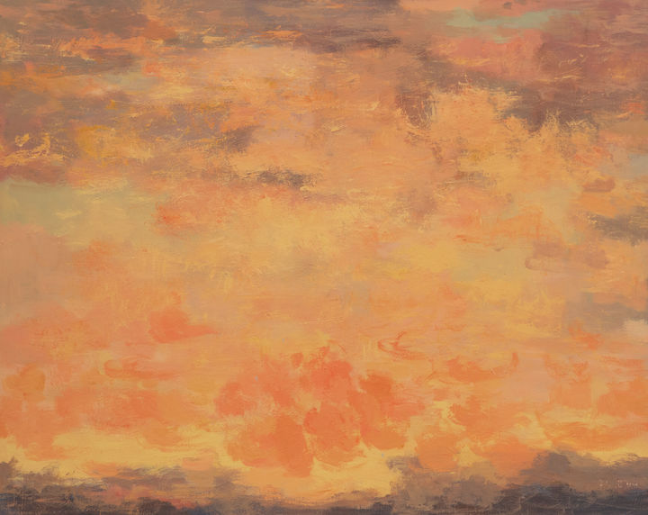 장미빛 하늘, 캔버스에 아크릴, 181.7×227.5cm, 2021 *재판매 및 DB 금지