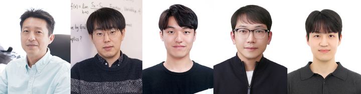 [울산=뉴시스] 울산과학기술원(UNIST)) 박영석 교수(왼쪽부터), 민승규 교수, 정성화 박사, 김시인 연구원, 이종환 연구원. (사진=UNIST 제공) 2026.05.18. photo@newsis.com *재판매 및 DB 금지