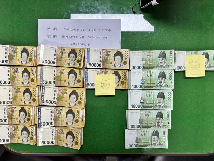 [창원=뉴시스] 강경국 기자 = 경찰에 압수된 절도 피해금. (사진=경남경찰청 제공). 2026.05.18. photo@newsis.com *재판매 및 DB 금지
