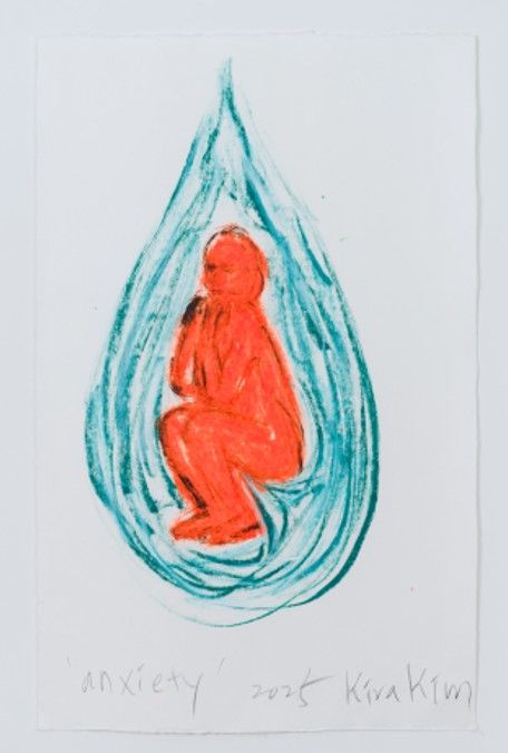 <anxiety> Oil on Korean paper, 2025 *재판매 및 DB 금지
