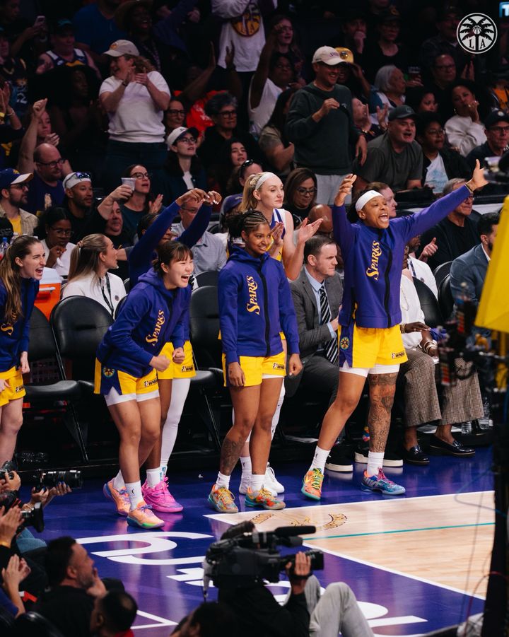[서울=뉴시스] 미국여자프로농구(WNBA) 로스앤젤레스(LA) 스파크스의 박지현. (사진=LA 스파크스 SNS 캡처) 2026.05.18. photo@newsis.com *재판매 및 DB 금지