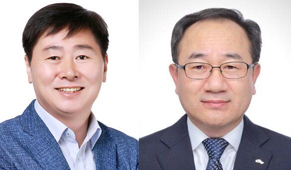 [세종=뉴시스] 한국서부발전 미래사업부사장에 박득원 전 한국전력공사 제주본부장이 취임했다. 기술안전부사장으로는 이상용 전 평택발전본부장이 취임했다. 사진은 왼쪽부터 박득원 미래사업부사장·이상용 기술안전부사장. (사진=서부발전 제공) 2026.05.18. photo@newsis.com *재판매 및 DB 금지