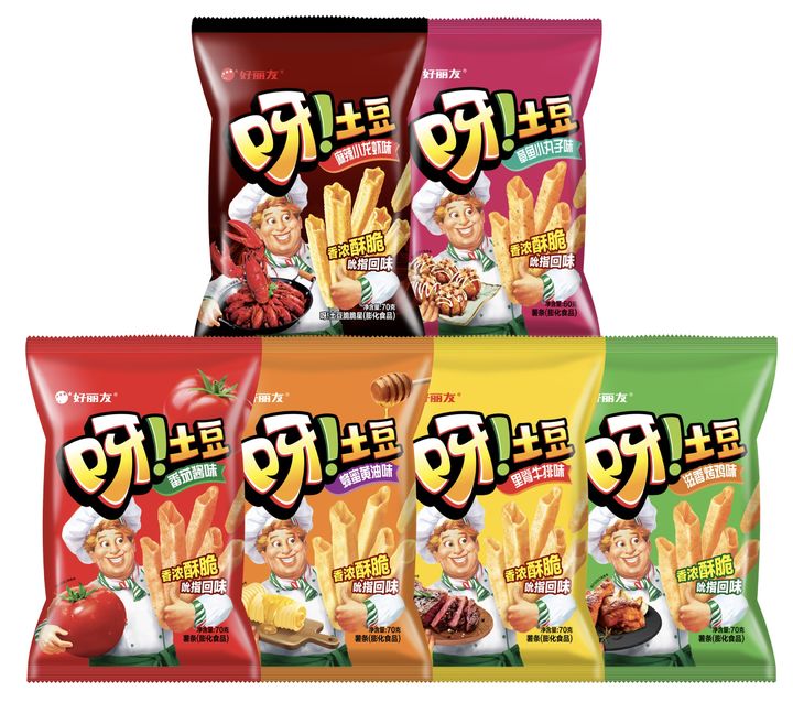[서울=뉴시스] 중국에서 판매되고 있는 오!감자 제품 이미지(사진=오리온 제공) *재판매 및 DB 금지