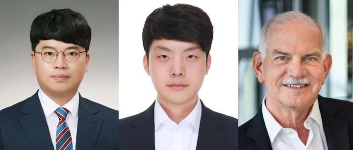 [서울=뉴시스] (왼쪽부터) 고려대 전기전자공학부 신원재 교수(교신저자), 박주하 석사과정(제1저자), 프린스턴대 전기컴퓨터공학과 빈센트 푸어(H. Vincent Poor) 교수(교신저자). (사진=고려대 제공) 2026.05.19. photo@newsis.com *재판매 및 DB 금지