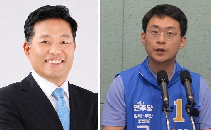 '군산시·김제시·부안군을' 보궐선거 무소속 김종회 후보(왼쪽)과 더불어민주당 박지원 후보(사진=뉴시스 DB) *재판매 및 DB 금지