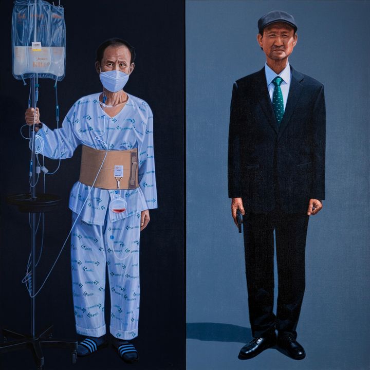 이종구, 사유_생로병사2, 2024, 캔버스에 아크릴릭, 130x130cm *재판매 및 DB 금지