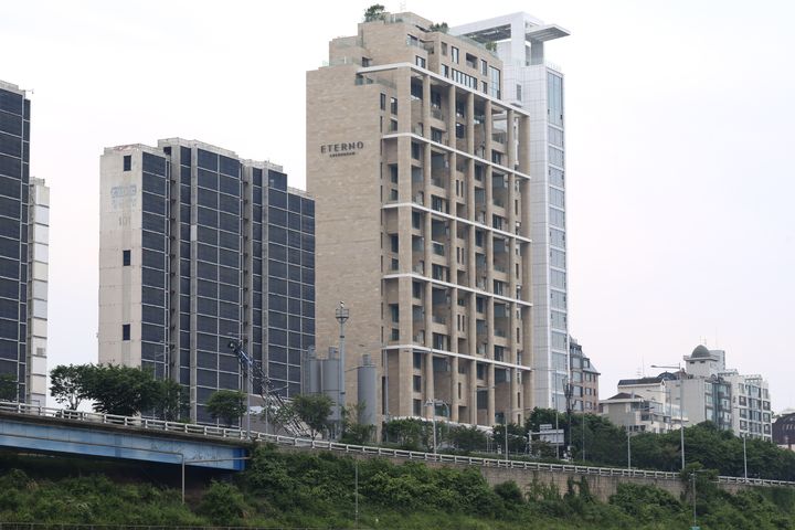[서울=뉴시스]이수안 인턴기자=강남구 청담동 '에테르노청담아파트' *재판매 및 DB 금지