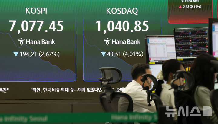 [서울=뉴시스] 홍효식 기자 = 코스피가 전 거래일(7271.66)보다 52.86포인트(0.73%) 상승한 7324.52에 개장한 20일 오전 서울 중구 하나은행 딜링룸 전광판에 지수가 표시되고 있다. 코스닥 지수는 전 거래일(1084.36)보다 3.32포인트(0.31%) 내린 1081.04에 거래를 시작했다. 서울 외환시장에서 원·달러 환율은 전 거래일 주간거래 종가(1507.8원)보다 1.2원 오른 1509.0원에 출발했다. 2026.05.20. yesphoto@newsis.com